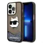 Karl Lagerfeld Liquid Glitter dėklas iPhone 14 Pro Max &ndash; juodas