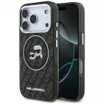 Karl Lagerfeld IML Glitter Karl&Choupette Heads Logo MagSafe dėtis iPhone 17 Pro - juoda