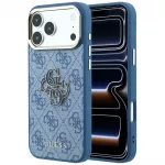 Dėklas Guess 4G & Big Resin Logo skirtas iPhone 17 Pro Max / 18 Pro Max - &Scaron;viesiai mėlyna