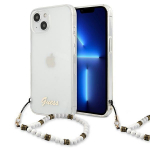 Guess skaidrus kietas dėklas iPhone 13 mini &ndash; Pearl