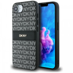 DKNY Mono Stripe dėklas iPhone 16e &ndash; juodas