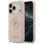 Guess Silicone Big 4G Script dėklas iPhone 17 Pro &ndash; rožinė
