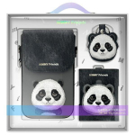 Nimmy Panda 3in1 rinkinys &ndash; krep&scaron;elis, piniginė, lokatoriaus dėklas (juodas)