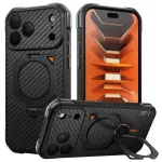 Dėklas Supcase UB Aero MagSafe Aramid telefonams iPhone 18 Pro Max / 17 Pro Max - juodas