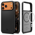 Spigen Enzo Aramid &bdquo;T&ldquo; MagSafe dėklas iPhone 17 Pro Max &ndash; juodas