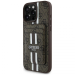 Guess 4G Stripes MagSafe dėklas iPhone 16 Pro Max &ndash; rudas