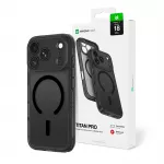 AmazingThing Titan Pro Lens dėklas iPhone 18 Pro su fotoaparato dangčiu ir dirželio jungtimi, suderinas su MagSafe - Juodas