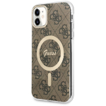 Guess 4G MagSafe dėklas iPhone 11 &ndash; rudas