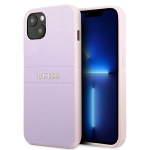 Guess Saffiano Strap dėklas iPhone 13 mini &ndash; violetinis
