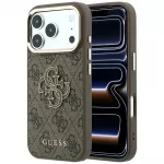Dėklas Guess 4G & Big Resin Logo skirtas iPhone 17 Pro Max / 18 Pro Max - Ruda