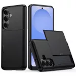 AMORUS Samsung Galaxy A57 5G Case su slankiuoju kortelės tūriu - juoda