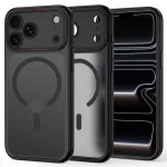 Tech-Protect MagCam MagSafe dėklas iPhone 18 Pro Max / 17 Pro Max - Matinis juodas ir raudonas