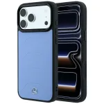 Dėklas Mercedes Leather Mesh with Bow Line MagSafe, skirtas iPhone 18 Pro Max / 17 Pro Max - Mėlynas