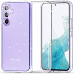 Tech-Protect FlexAir Hybrid dėklas S23 FE &ndash; skaidrus, su blizgučiais