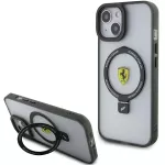 Ferrari MagSafe dėklas su stovu iPhone 15 &ndash; juodas