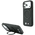 Dėklas BMW Kevlar Ring Stand 360 MagSafe, skirtas iPhone 18 Pro Max / 17 Pro Max - Juodas