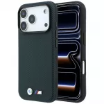 BMW M Quadrille Kevlar Metal Logo MagSafe dėklas iPhone 17 Pro / 18 Pro - Tamsiai mėlynas