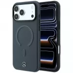 Mercedes Leather 3D MagSafe dėklas iPhone 18 Pro / 17 Pro - Antracinė