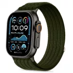Tech-Protect Nylon Sport Band for Apple Watch 44 / 45 / 46 / 49 mm - Tamsi žalia
