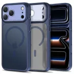 Tech-Protect MagPrime MagSafe CC dėklas skirtas iPhone 18 Pro Max / 17 Pro Max - matinis tamsiai mėlyna