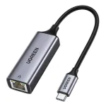 Tinklo adapteris Ugreen RJ45 - USB Type C (1000 Mbps / 1 Gbps) Gigabit Ethernet, pilkas (CM199)
