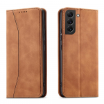 Magnet Fancy Case dėklas Samsung Galaxy S23+ &ndash; rudas
