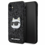 Karl Lagerfeld blizgus dėklas iPhone 11/XR &ndash; juodas