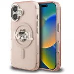 Karl Lagerfeld IML Choupette Sketch Logo MagSafe iPhone 16 dėklas - Rožinis