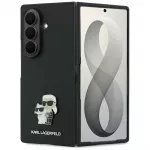 Karl Lagerfeld Saffiano Karl&Choupette Pin dėklas Samsung Galaxy Z Fold 8 Ultra - juodas