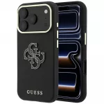 Dėklas Guess Grained & Big Resin Logo, skirtas iPhone 18 Pro / 17 Pro - Juoda