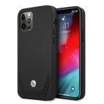 BMW odinis perforuotas dėklas iPhone 12/12 Pro &ndash; juodas