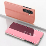 Samsung Galaxy S24 FE Clear View dėklas su atvartu &ndash; rožinis