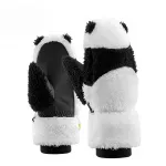 Qunature Panda žieminės pir&scaron;tinės vaikams ir suaugusiems, dydis S - juoda/balta