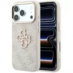 Guess 4G & Big Resin Logo dėklas iPhone 17 Pro / 18 Pro - rožinė
