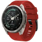 Dirželis Tech-Protect Silicone Garmin Fenix 5 / 6 / 6 Pro / 7 / 8 / 8 Pro / E / 9 / 9 Pro (47 mm), tamsiai raudonas