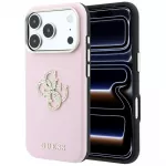 Guess Smooth & Big Strass Logo dėklas iPhone 18 Pro Max / 17 Pro Max - Rožinė
