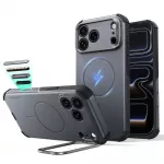 ESR Cyber Tough Kickstand MagSafe dėklas iPhone 18 Pro Max / 17 Pro Max - pilkas