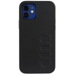 Audi dėklas iPhone 12 / 12 Pro &ndash; juodas (eko oda)