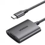 Ugreen CM401 USB-C 5Gb/s SD/TF kortelės skaitytuvas - pilka