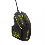 Wozinsky WMGK-1181W Ne&scaron;iojamasis optinis žaidimų pelė 7200 DPI su &scaron;viesos efektu - juoda ir geltona
