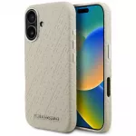 Karl Lagerfeld FW Stamped Karl MagSafe iPhone 16 dėklas - Smėlinė