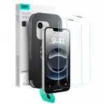 ESR UltraFit grūdintas stiklas 2-pack dėklas, skirtas iPhone 13 / 13 Pro / 14 / 16e / 17e