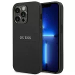 Guess Saffiano Strap dėklas iPhone 14 Pro &ndash; juodas