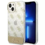 Guess 4G Pattern Script dėklas iPhone 14 Plus &ndash; auksinis