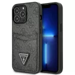 Guess dėklas iPhone 13/13 Pro 6,1 &ndash; juodas, su ki&scaron;enėmis