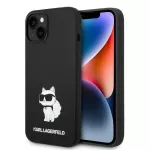 Karl Lagerfeld silikoninis dėklas iPhone 14/15 Plus &ndash; juodas