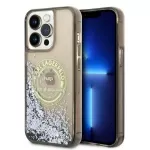 Karl Lagerfeld Liquid Glitter RSG dėklas iPhone 14 Pro Max &ndash; juodas