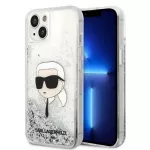 Karl Lagerfeld dėklas iPhone 14 Plus &ndash; sidabrinis