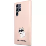 Karl Lagerfeld silikoninis dėklas Galaxy S23 Ultra &ndash; rožinis