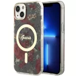 Guess Flower MagSafe dėklas iPhone 14 &ndash; žalias